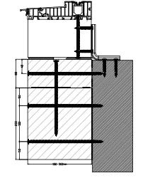 Zeichnung 3 - unterer Anschluss Verschraubung von unten